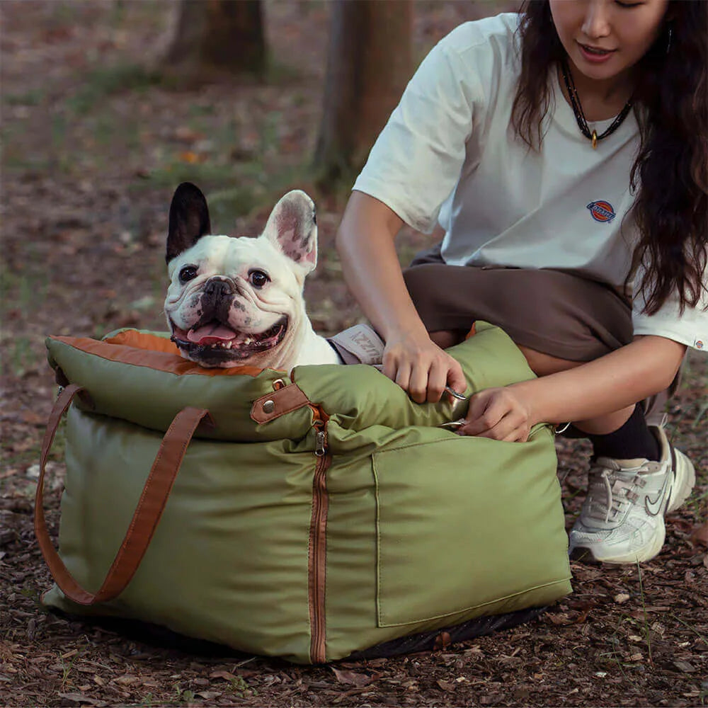 Siège Auto Surélevé pour Chien en Similicuir
