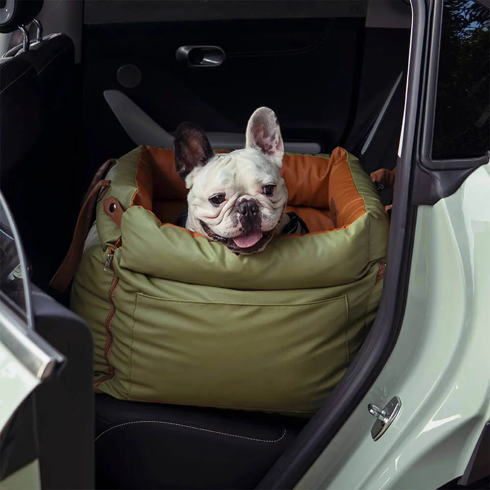Siège Auto Surélevé pour Chien en Similicuir