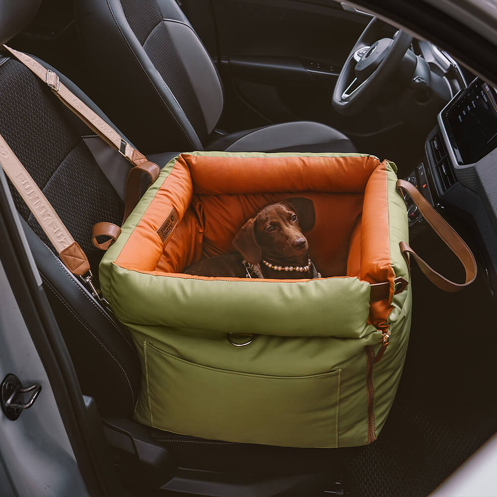 Siège Auto Surélevé pour Chien en Similicuir